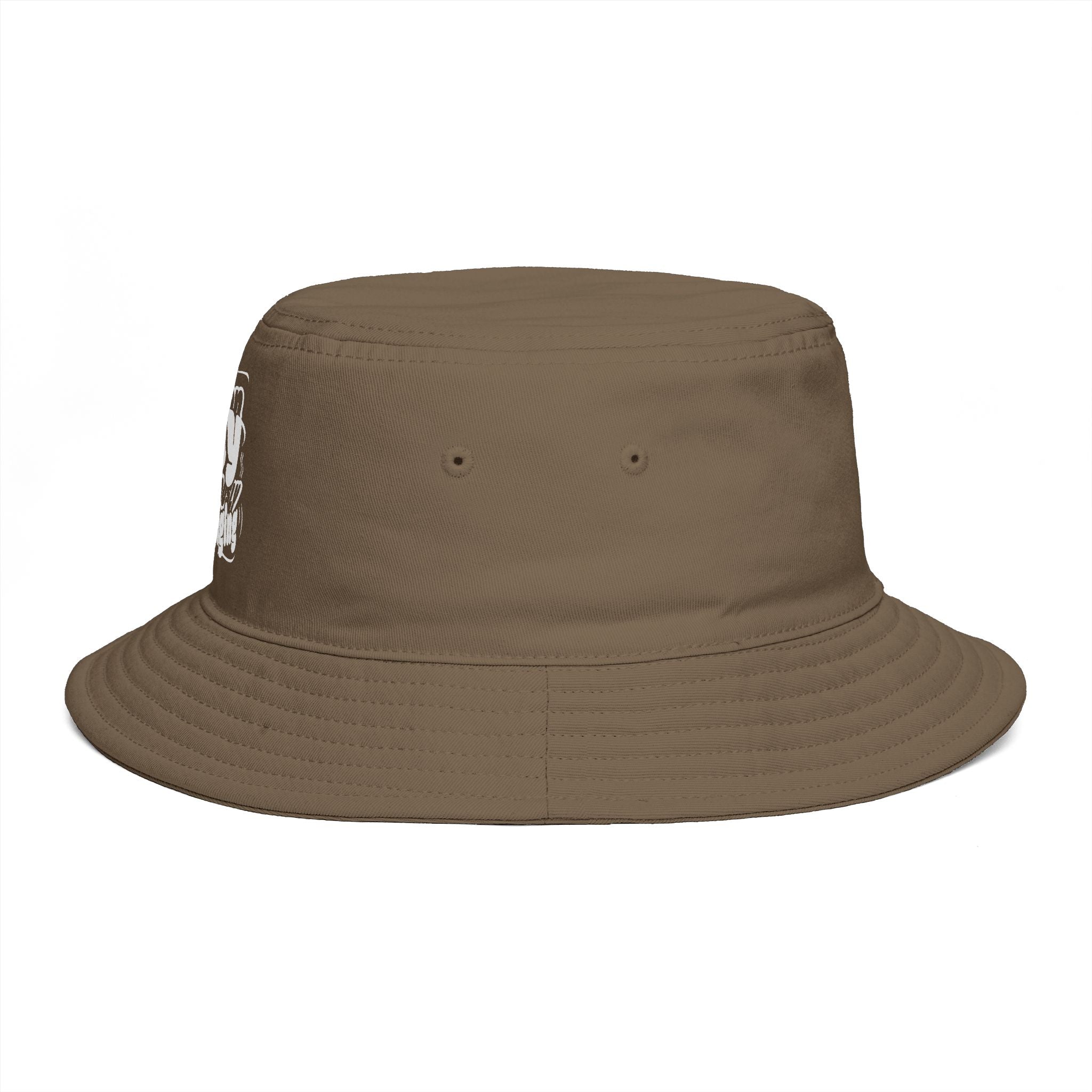 Bucket Hat — Retro 'Southern Sunday' Graphic Brown Sun Hat