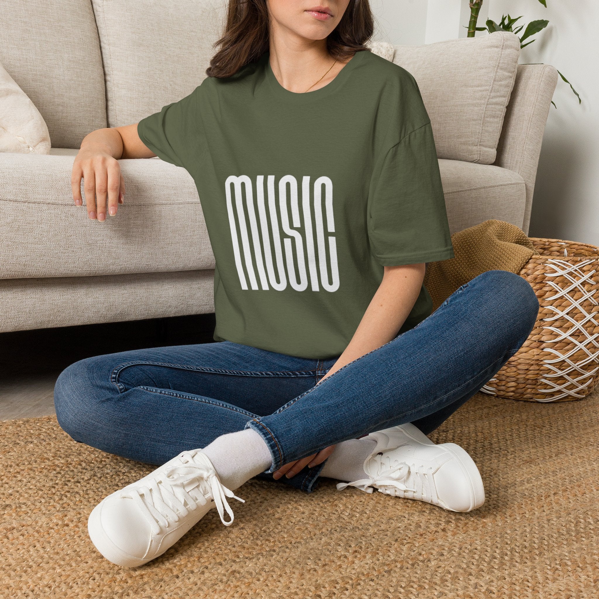 Music Graphic T‑Shirt — Retro Tall Lettering Tee