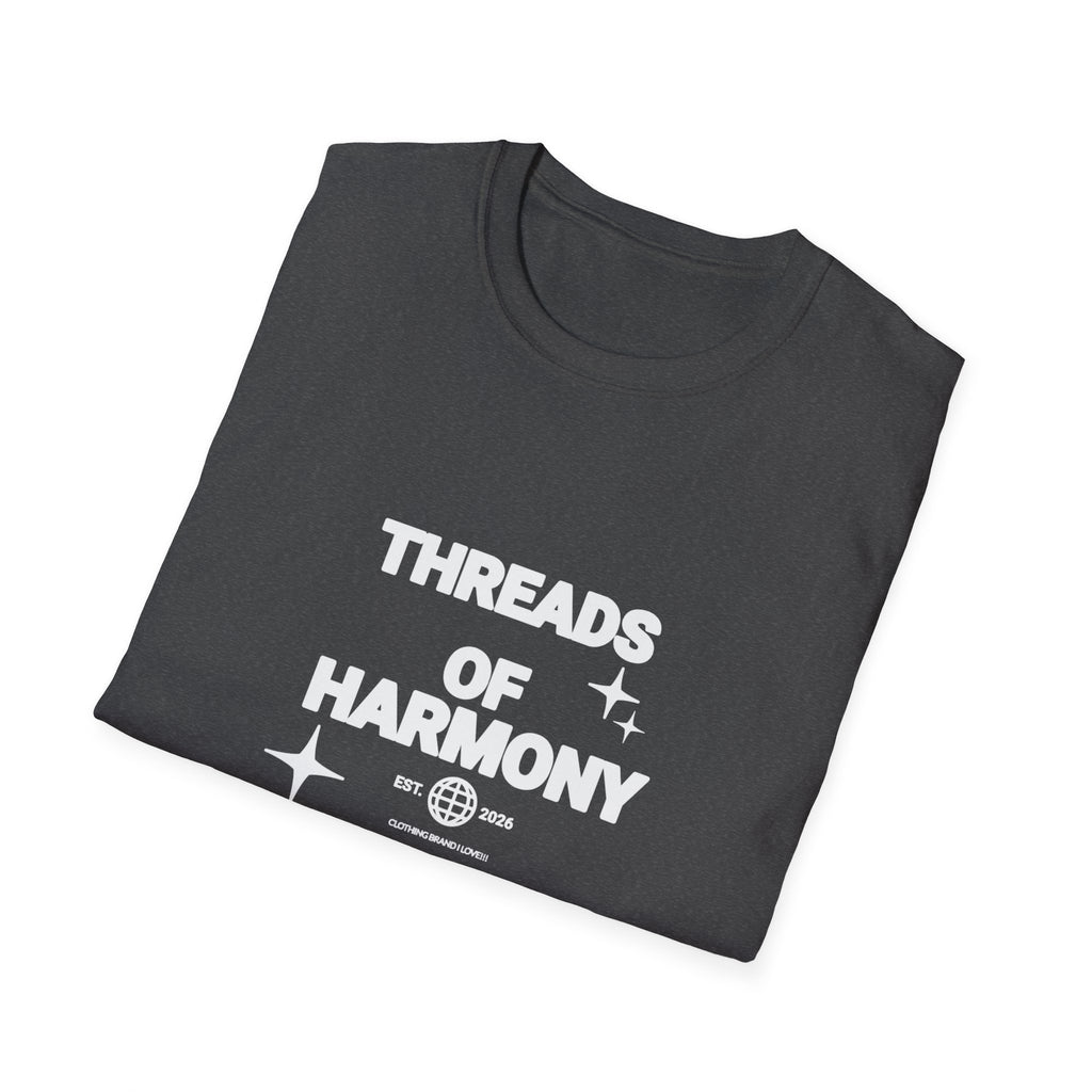 Threads of Harmony T-Shirt — Minimalist Music & Unity Tee
