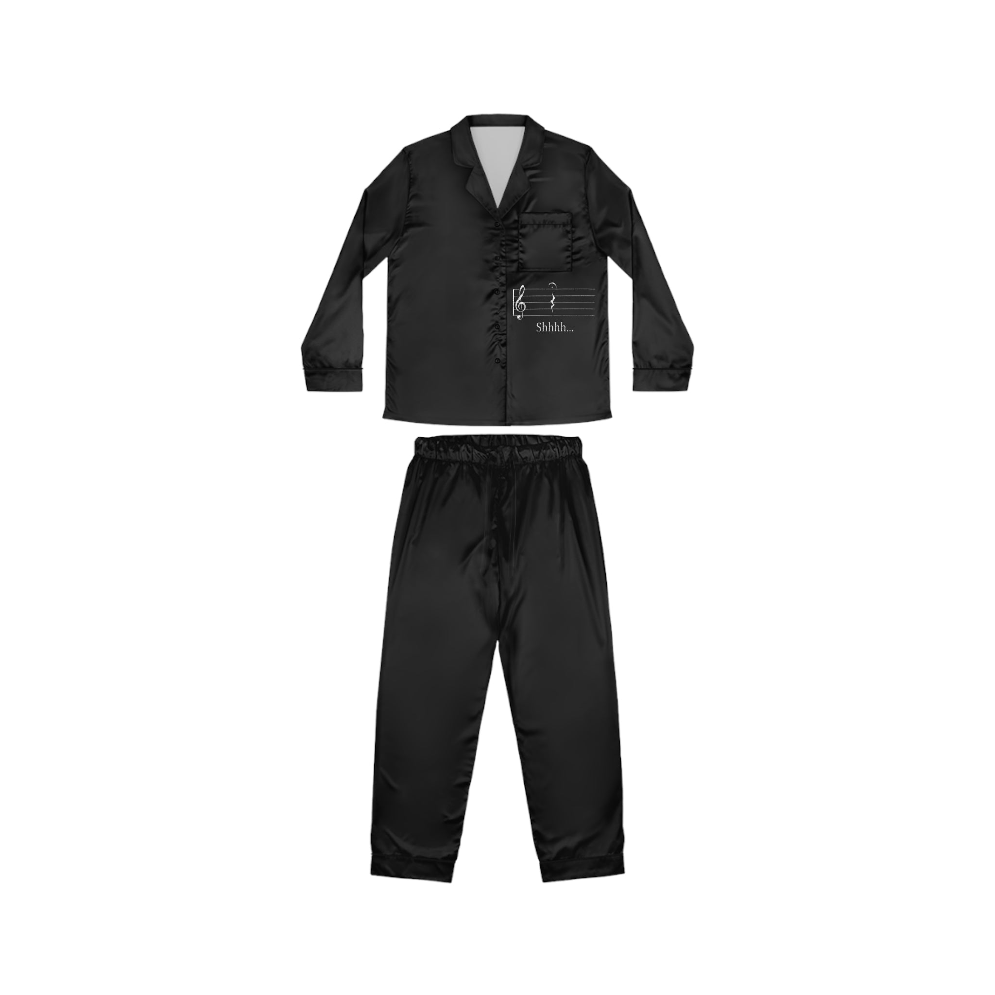 Black Satin Pajama Set — Women’s Luxe Sleepwear