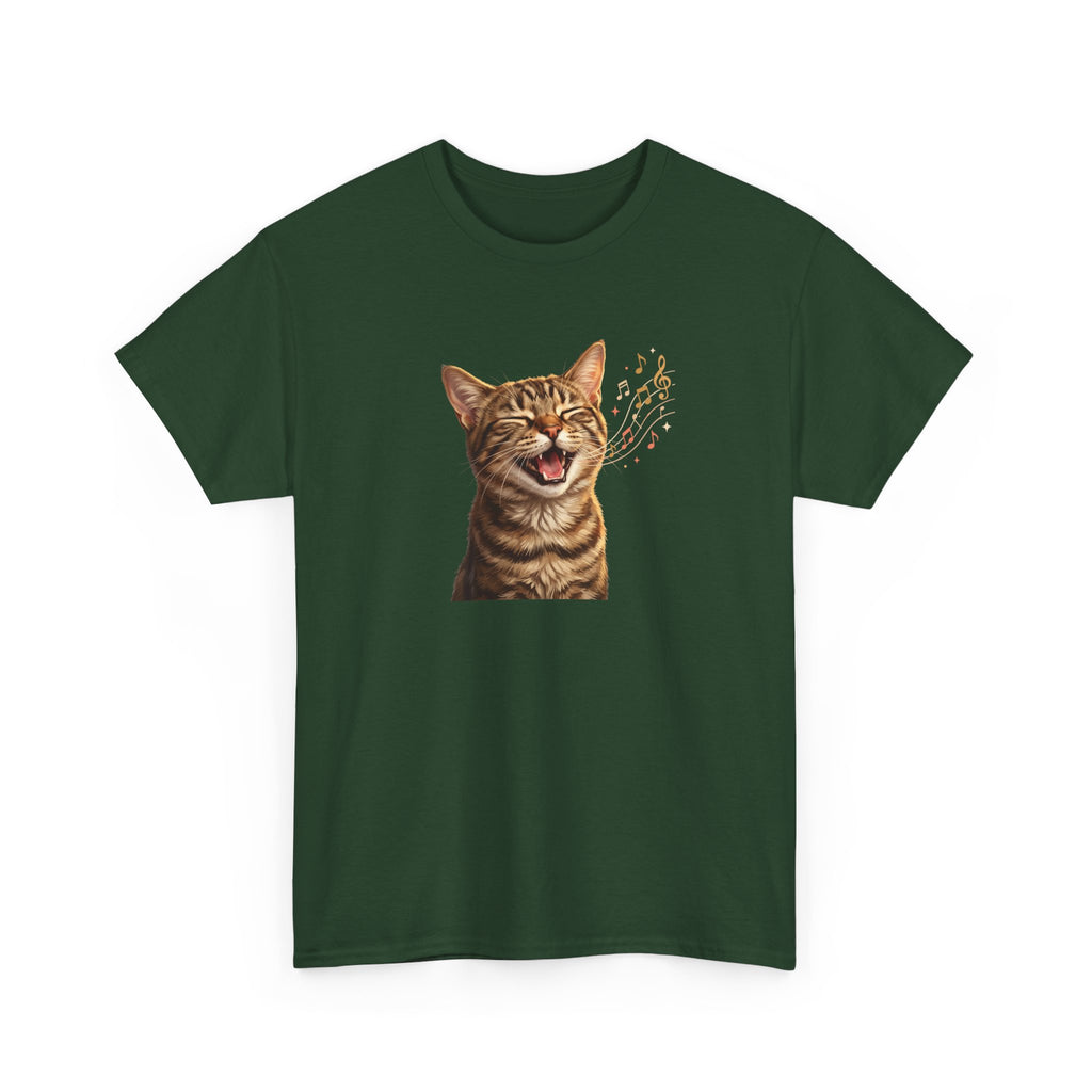 Laughing Tabby Cat T-Shirt — Cute Meowing Cat Graphic Tee
