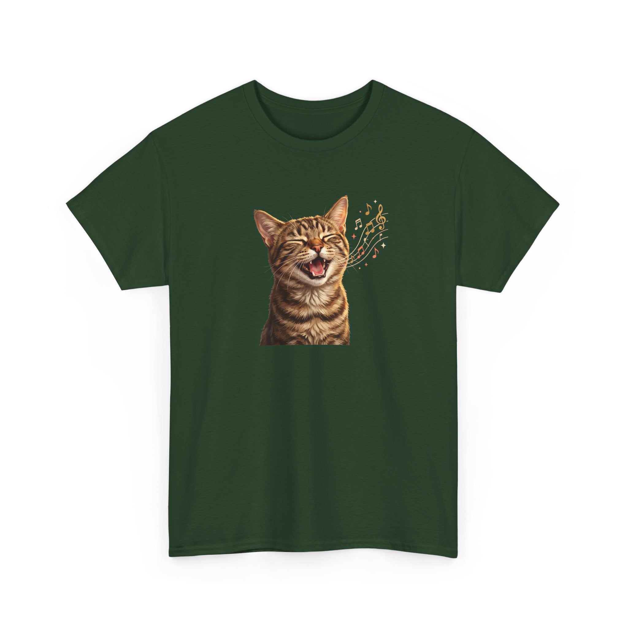 Laughing Tabby Cat T-Shirt — Cute Meowing Cat Graphic Tee