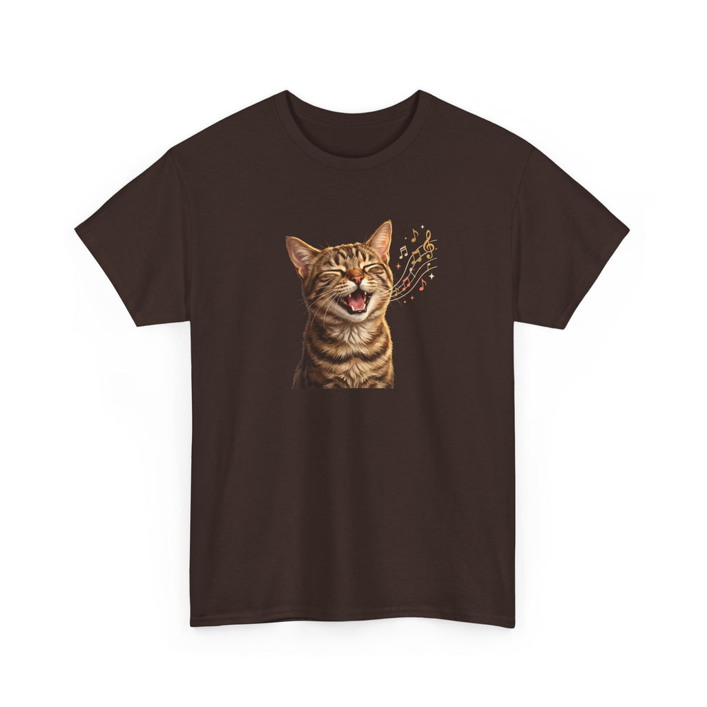 Laughing Tabby Cat T-Shirt — Cute Meowing Cat Graphic Tee