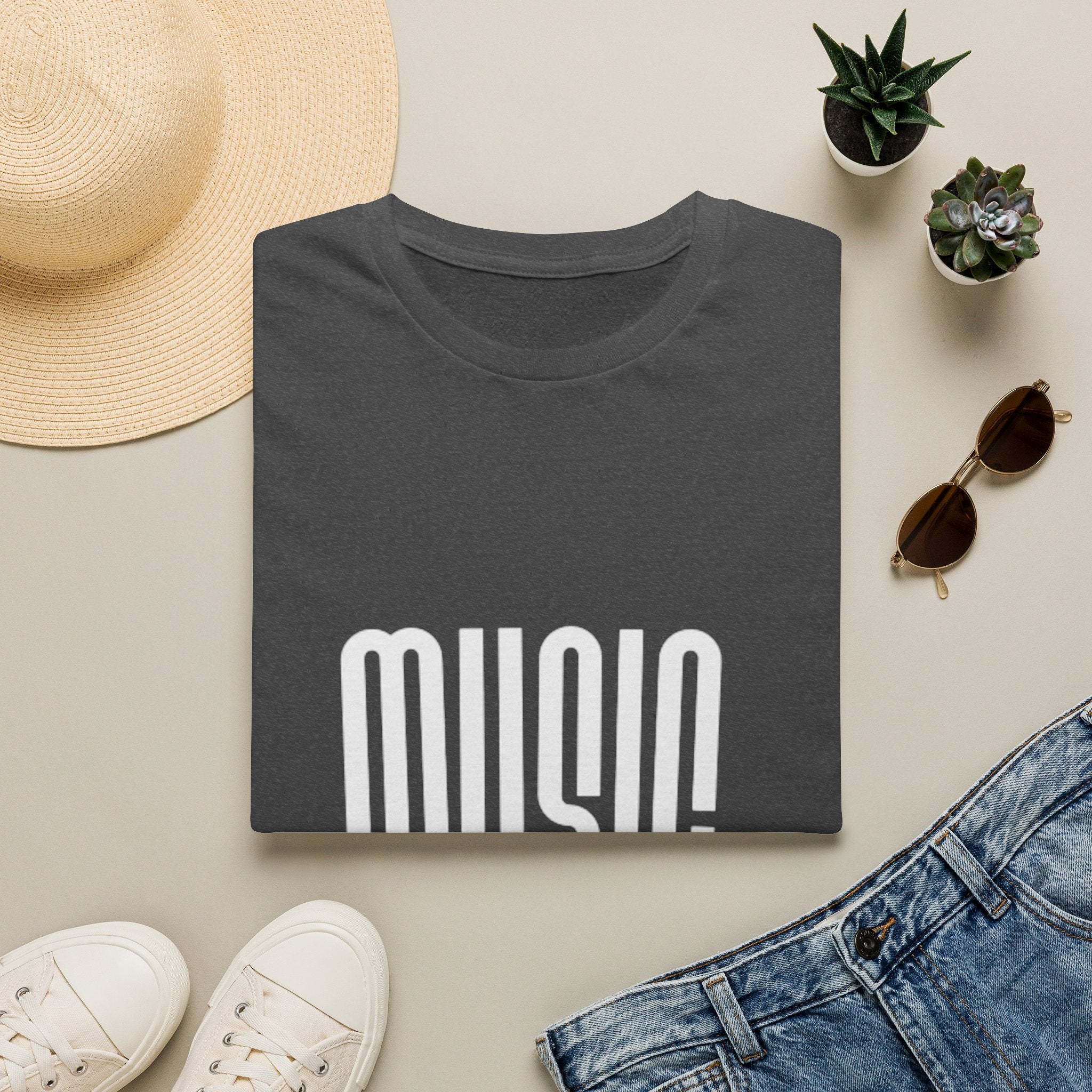 Music Graphic T‑Shirt — Retro Tall Lettering Tee