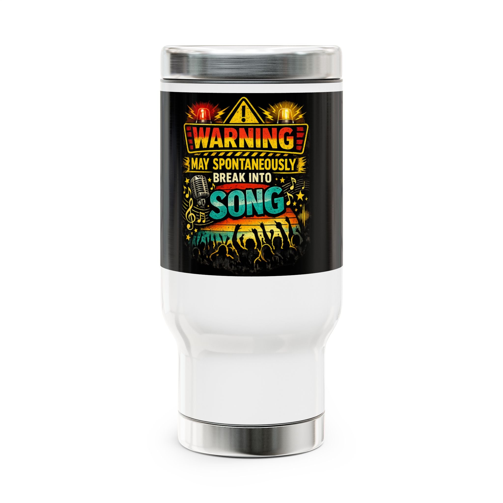 Stainless Steel Travel Mug with Handle, 14oz