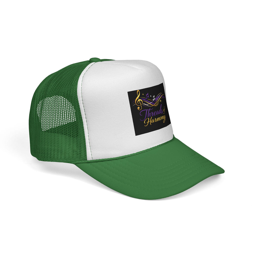 Trucker Cap — "Threads of Harmony" Music Note Embroidered Mesh Hat