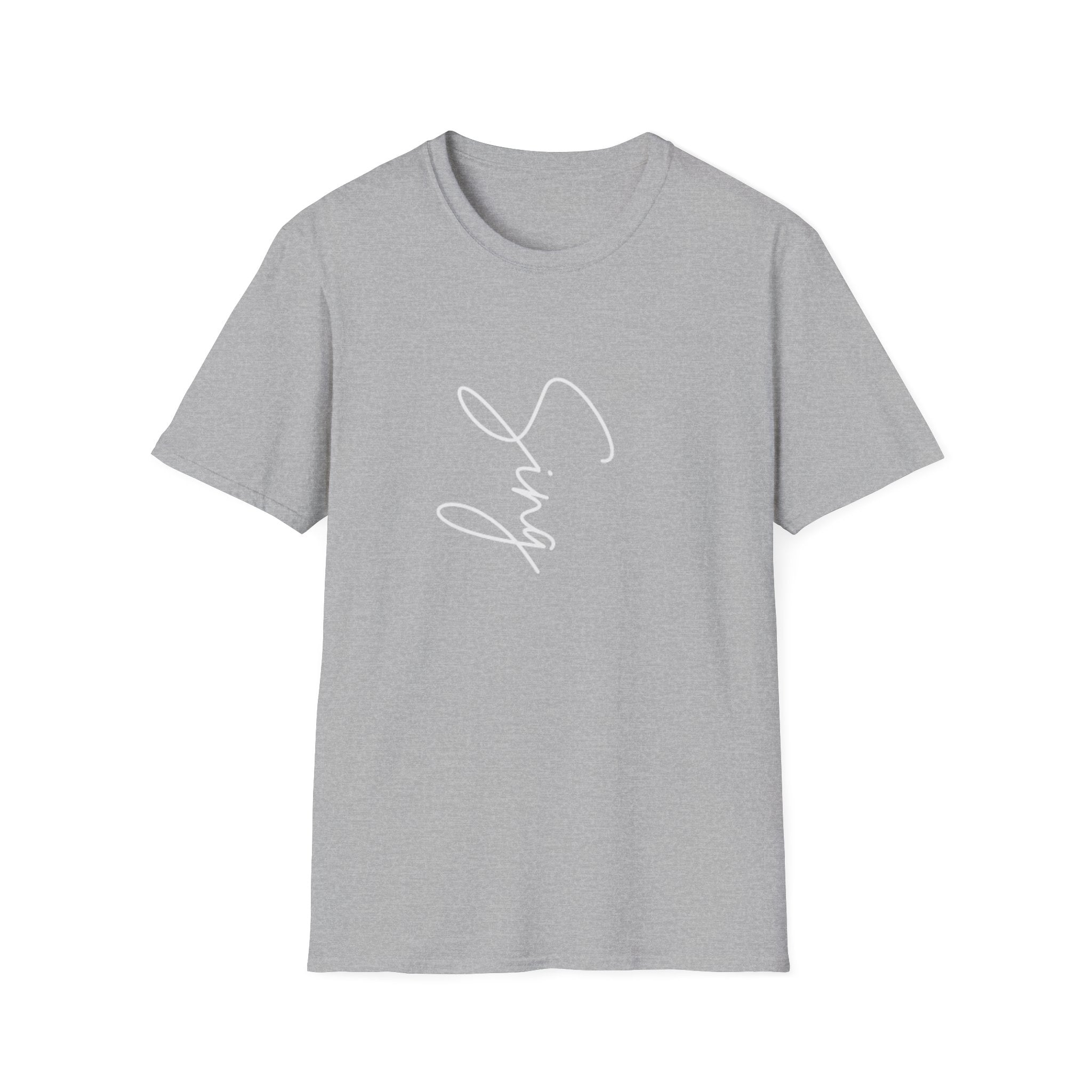 T-Shirt – Script 'Sing' Minimalist Graphic Tee