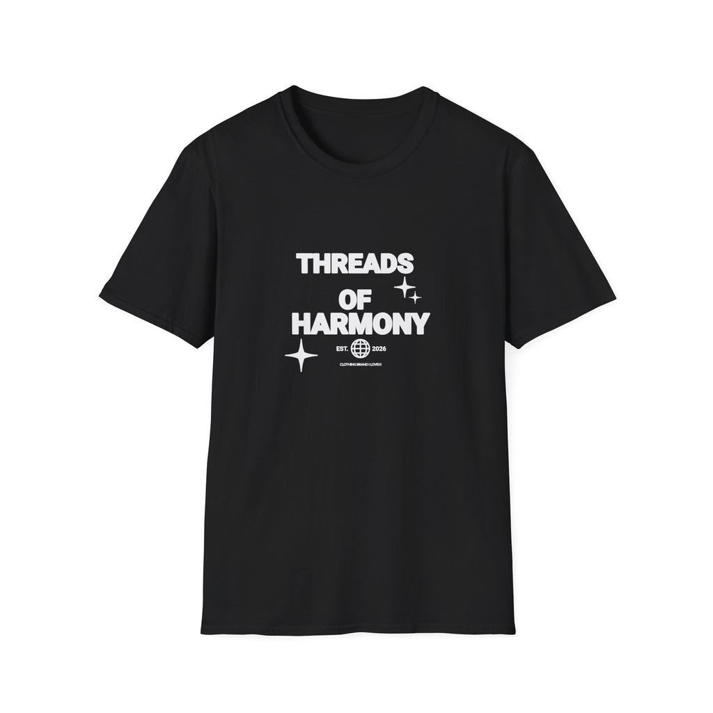Threads of Harmony T-Shirt — Minimalist Music & Unity Tee