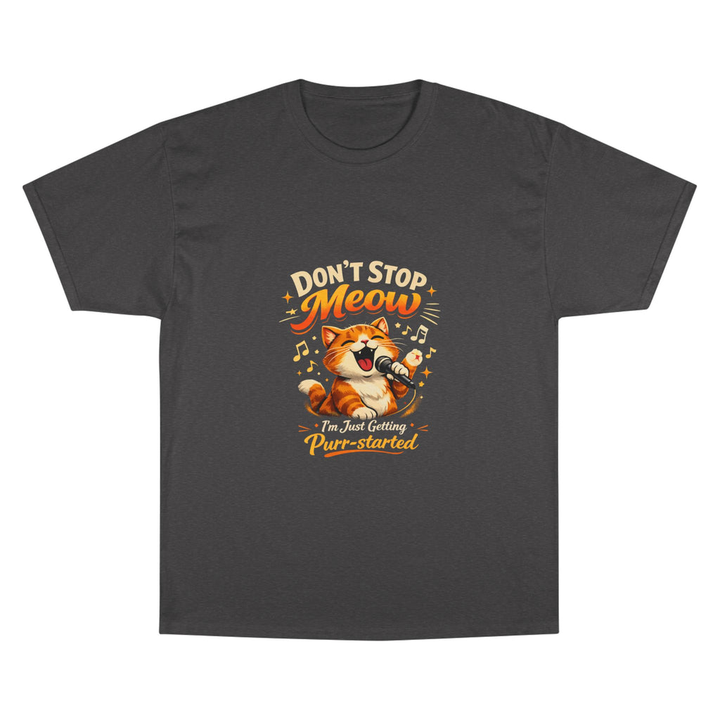 Don't Stop Meow T-Shirt — Funny Singing Cat Graphic Tee