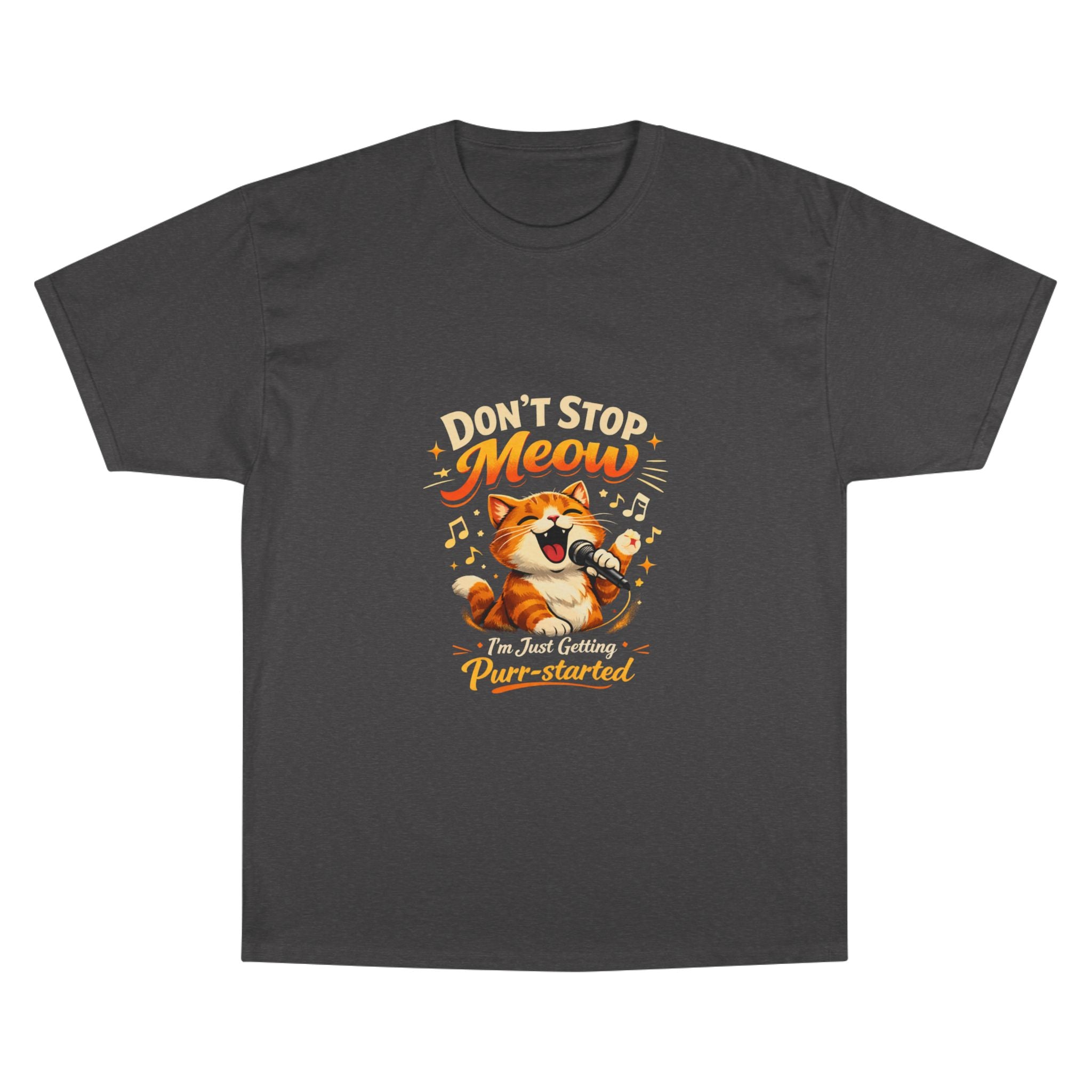 Don't Stop Meow T-Shirt — Funny Singing Cat Graphic Tee