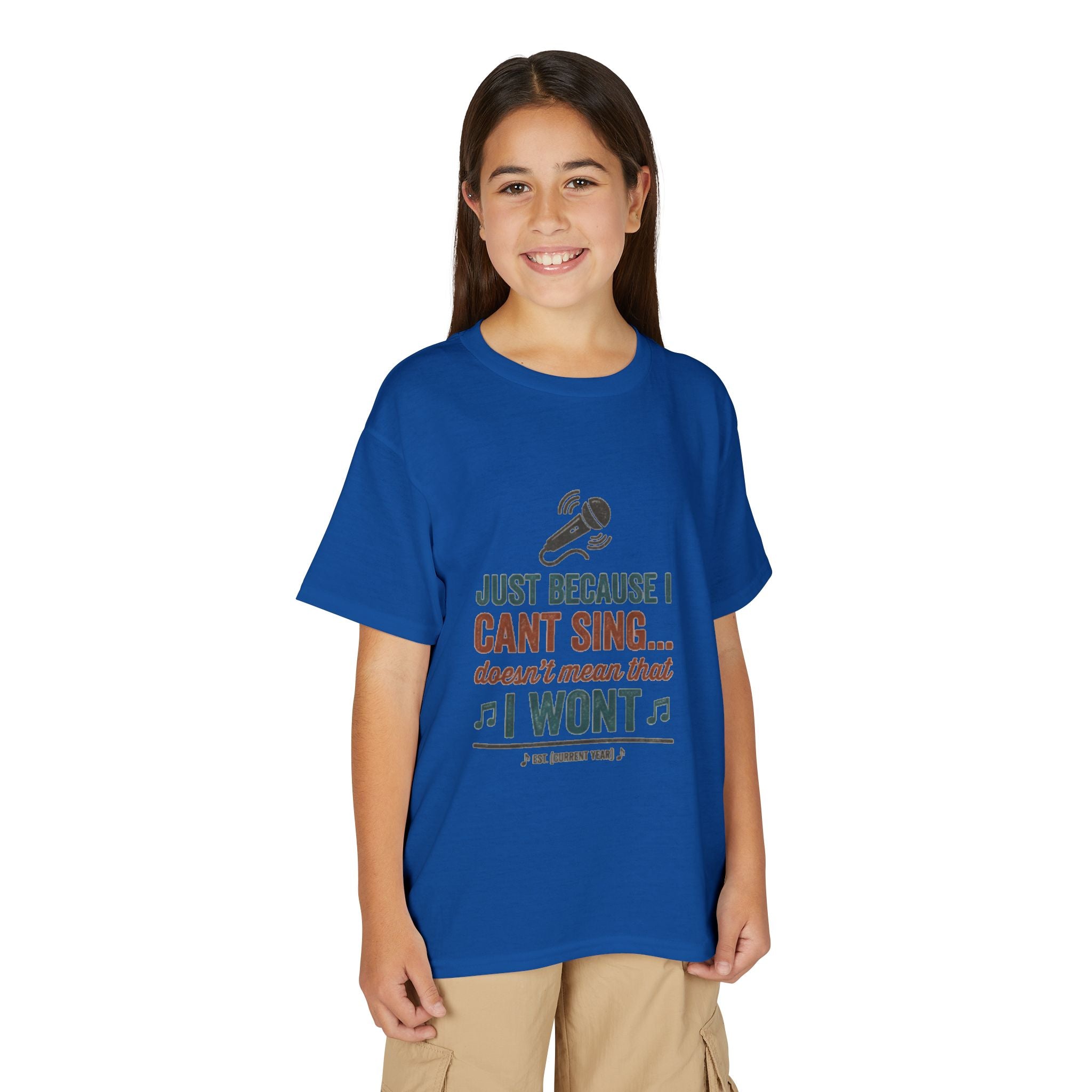 Youth T-Shirt — "Just Because I Can't Sing... Doesn't Mean That I Won't" Funny Singing Tee