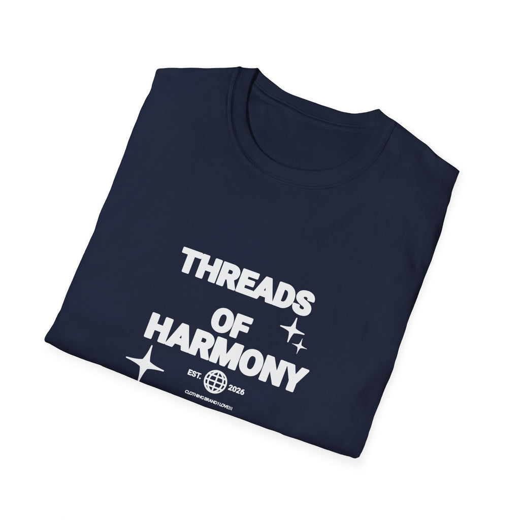 Threads of Harmony T-Shirt — Minimalist Music & Unity Tee