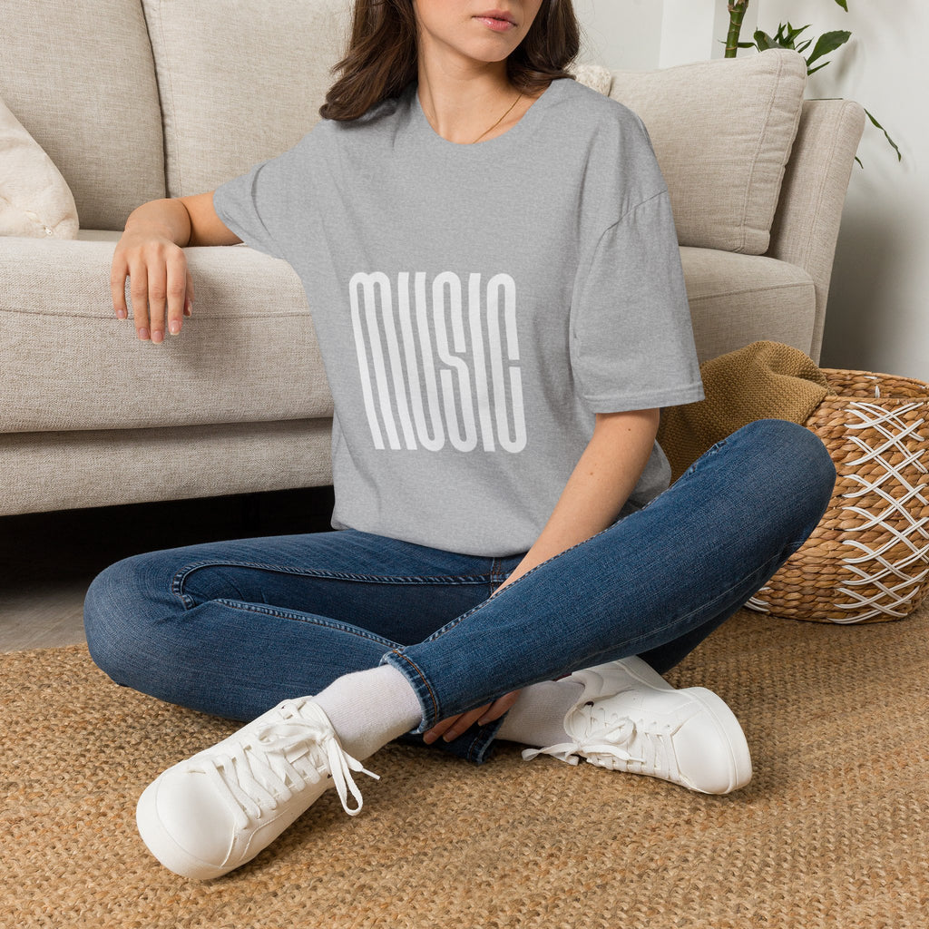 Music Graphic T‑Shirt — Retro Tall Lettering Tee