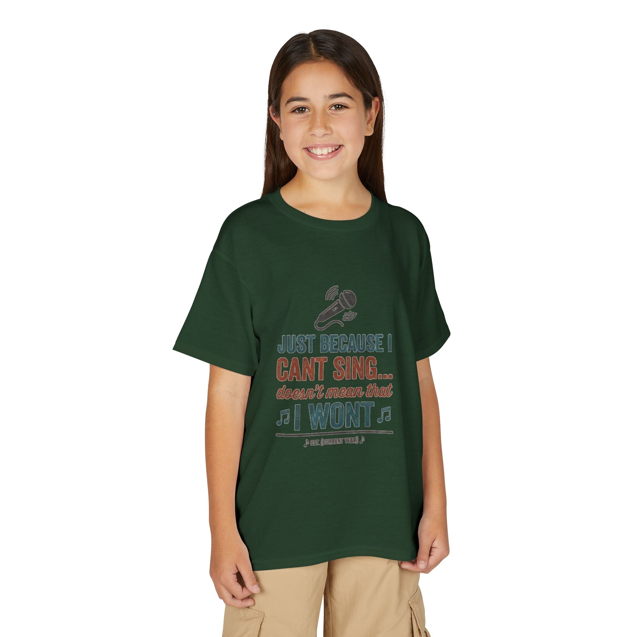 Youth T-Shirt — "Just Because I Can't Sing... Doesn't Mean That I Won't" Funny Singing Tee