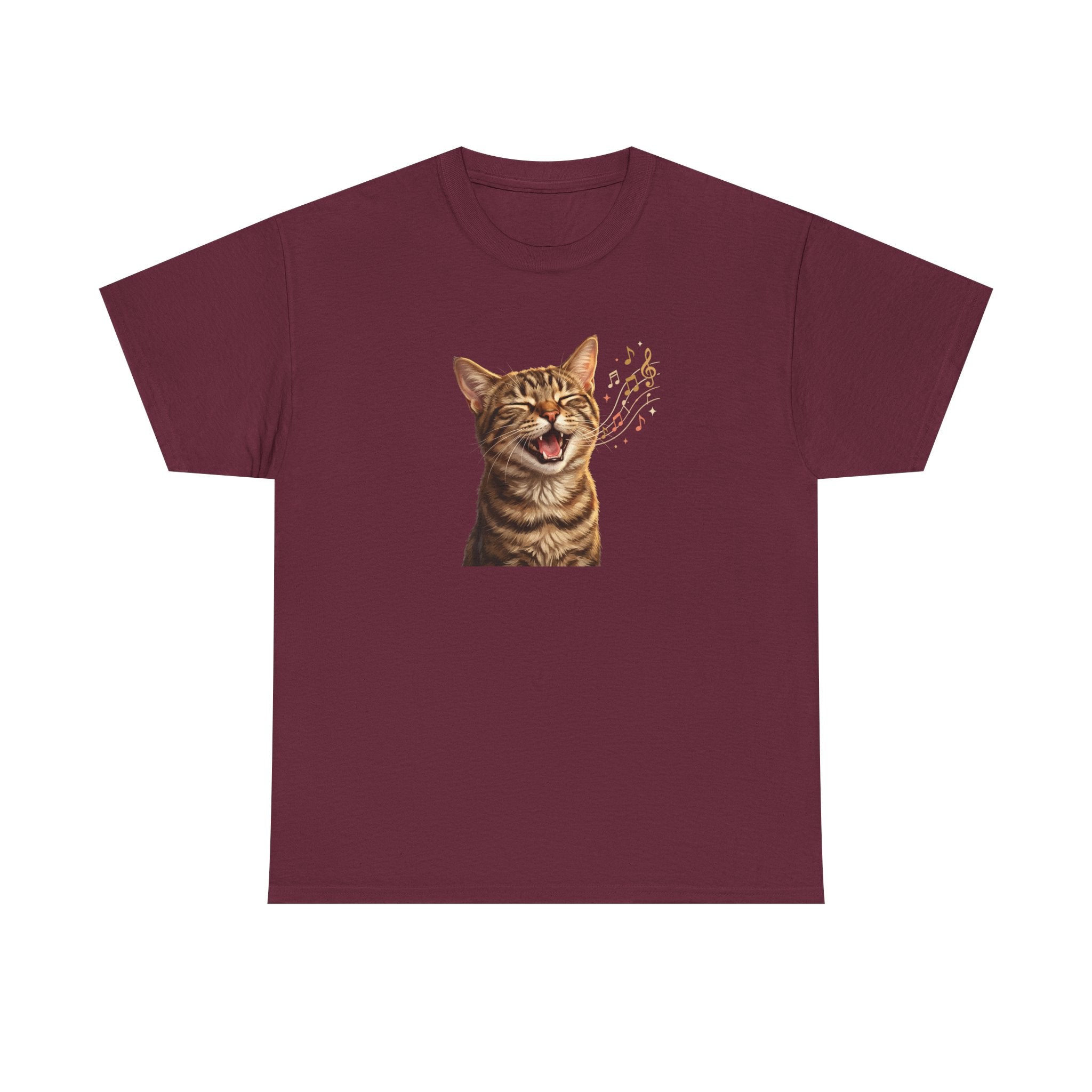 Laughing Tabby Cat T-Shirt — Cute Meowing Cat Graphic Tee