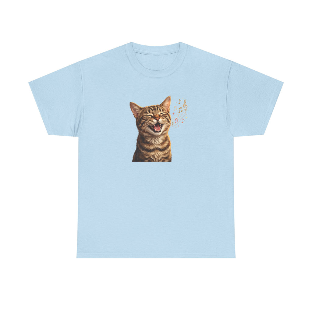 Laughing Tabby Cat T-Shirt — Cute Meowing Cat Graphic Tee