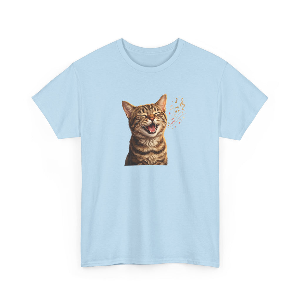 Laughing Tabby Cat T-Shirt — Cute Meowing Cat Graphic Tee