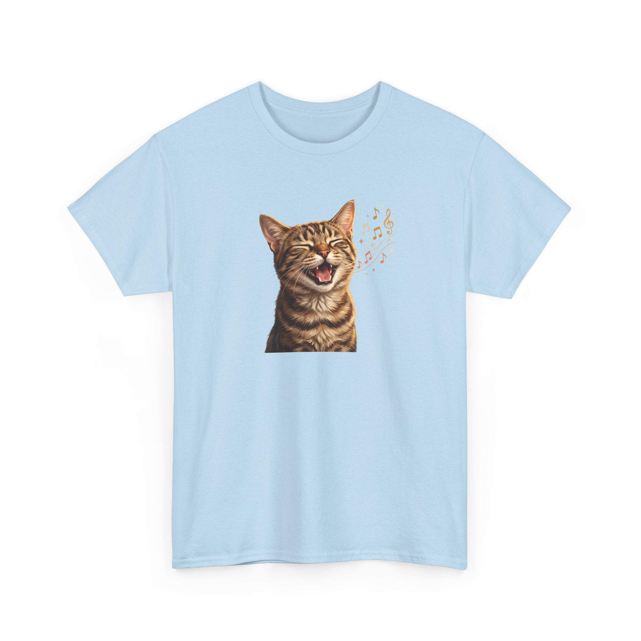 Laughing Tabby Cat T-Shirt — Cute Meowing Cat Graphic Tee