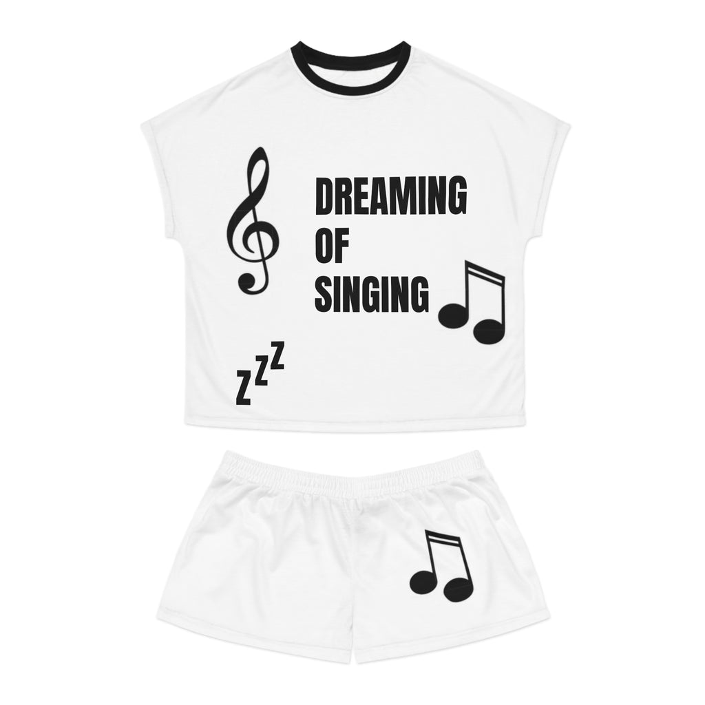 Dreaming of Singing Pajama Set — Women's Music Note Sleepwear