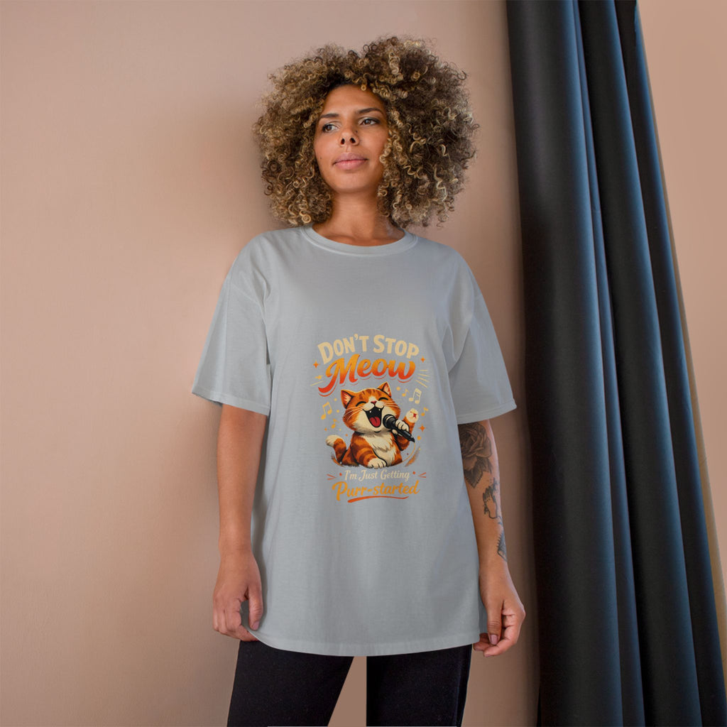Don't Stop Meow T-Shirt — Funny Singing Cat Graphic Tee