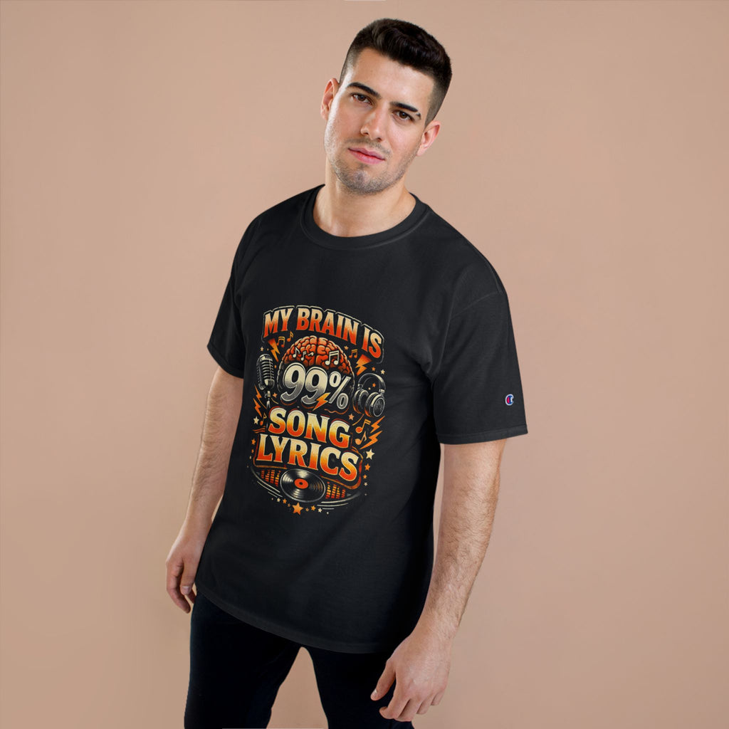 Song Lyrics T-Shirt — "My Brain Is 99% Song Lyrics" Retro Music Tee